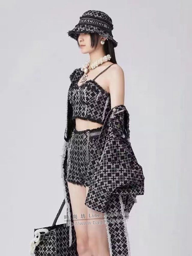 Laurence Chico新品女士帽子 Laurence Chico春夏新款印花防曬漁夫帽碎邊  mm1302